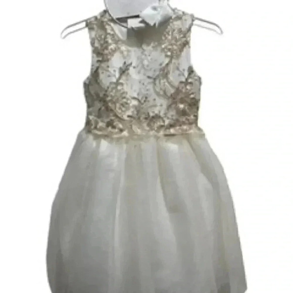 Biscotti‎ Collection Princess Dress White And Gold Girls Size 6 NWT - Picture 1 of 12